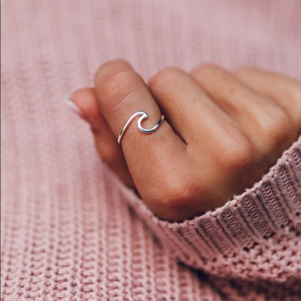 Sterling Silver Wave Ring - Picture 2 of 5